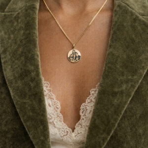 Photo Engraved Necklace - Gold Plated